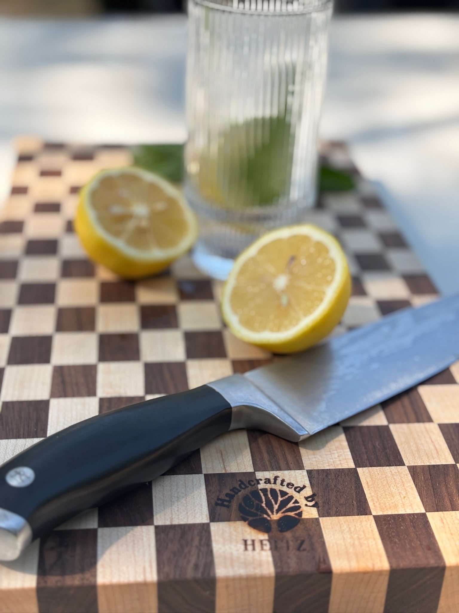Handmade End Grain Checkered Cutting Board